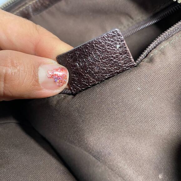 Gucci large Princy G print hobo bag. Tan canvas w brown leather. - Picture 3 of 6